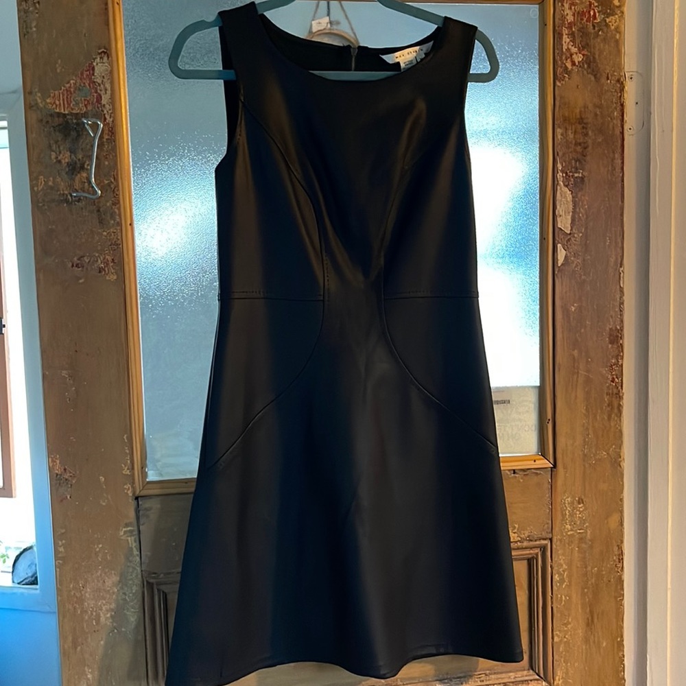 Faux leather dress